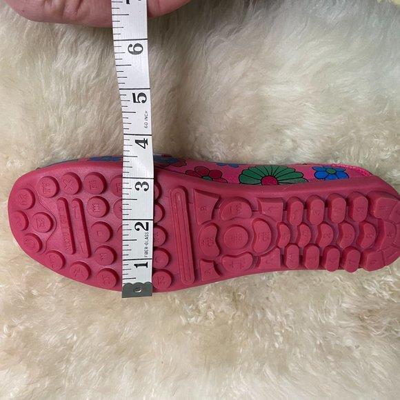 Pink Leather Floral Shoe - Picture 4 of 5